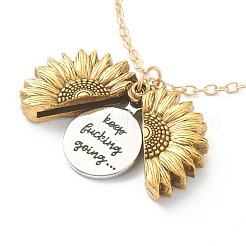 Openable Alloy Pendant Necklaces&nbsp;NJEW-M186-01AGP