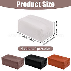 4Pcs 4 Colors PU Leather Tissue Box&nbsp;AJEW-GL0003-34