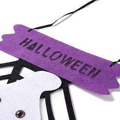 Halloween Theme Felt Cloth Hanging Door Signs&nbsp;HJEW-B005-01