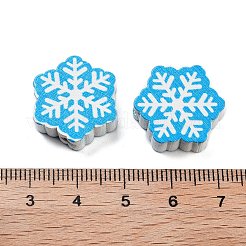 Christmas Theme Printed Wood Beads&nbsp;WOOD-M015-05E