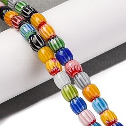 Handmade Lampwork Chevron Beads Strands&nbsp;LAMP-K041-01A-03