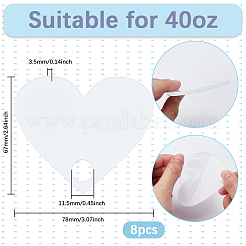 8Pcs Acrylic Heat Transfer Big Pendants&nbsp;FIND-SP0003-09C