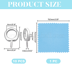 10Pcs 925 Sterling Silver Screw Eye Peg Bails&nbsp;STER-HY0001-20