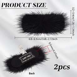 Mink Hair Shoe Buckle Clips&nbsp;FIND-WH0148-467A
