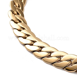 Ion Plating(IP) 304 Stainless Steel Flat Snake Chains Bracelets&nbsp;BJEW-K240-05G