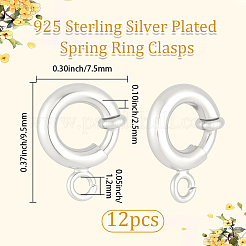 12Pcs Brass Spring Ring Clasps&nbsp;KK-BBC0028-02S