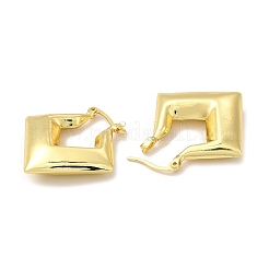 Rack Plating Brass Rhombus Hoop Earrings for Women&nbsp;EJEW-G342-01G