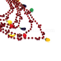 Bohemian Style Zinc Alloy and Resin Glass Fruit Multi-Layered Necklaces for Women&nbsp;FS-WGB553D-01