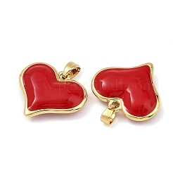 Brass Enamel Pendants&nbsp;KK-T001-01G