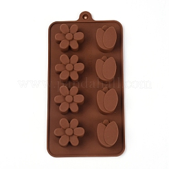 8-Cavity Floral Shaped Fondant Molds&nbsp;DIY-TAC0005-87
