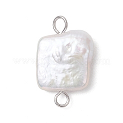 Natural Keshi Pearl Connector Charms&nbsp;PALLOY-JF04241-02