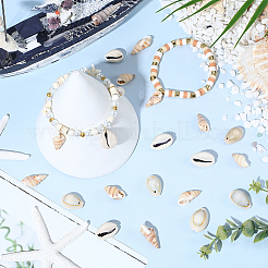 DIY 100Pcs 2 Styles Natural Shell Pendants Necklaces Making Kits&nbsp;DIY-SC0033-11
