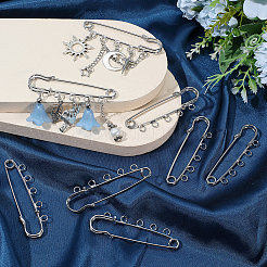 30Pcs Iron Brooch Findings&nbsp;IFIN-SC0002-10A-P