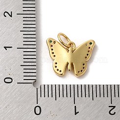 Brass Micro Pave Cubic Zirconia Pendants&nbsp;KK-K358-04KCG