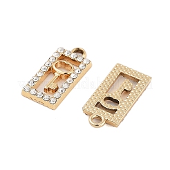 UV Plating Alloy Rhinestone Pendants&nbsp;ALRI-N058-14KCG