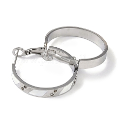 304 Stainless Steel Rhinestone Hoop Earrings for Women&nbsp;EJEW-L283-051P-02