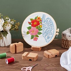 4Pcs Wood Embroidery Hoop Easels&nbsp;ODIS-WH0331-02B