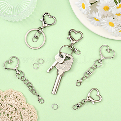 20Pcs 4 Styles Zinc Alloy Keychain Clasps&nbsp;FIND-SP0004-22