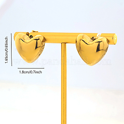 Vintage Stainless Steel Heart Stud Earrings&nbsp;GM0403