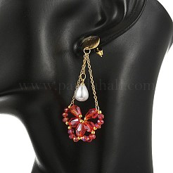 Electroplate Glass Dangle Earrings for Women&nbsp;EJEW-MZ00796-02