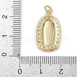 Brass Micro Pave Cubic Zirconia Pendants&nbsp;KK-Z123-24G-06