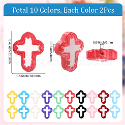 20Pcs 10 Colors Glass Beads Enamel Beads&nbsp;BLOW-SC0001-03