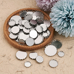 150Pcs 5 Styles 316 Surgical Stainless Steel Lace Edge Bezel Cups&nbsp;STAS-CD0001-09