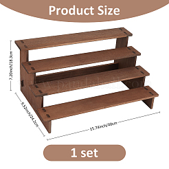 4-Tier Wood Organizer Display Riser Rack&nbsp;ODIS-WH0329-97