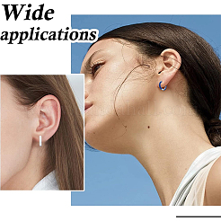 7 Pairs 7 Colors 304 Stainless Steel Chunky Huggie Hoop Earrings with Enamel for Women&nbsp;EJEW-DC0001-19