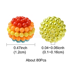 80Pcs 14 Styles Imitation Pearl Acrylic Beads&nbsp;OACR-FS0001-63
