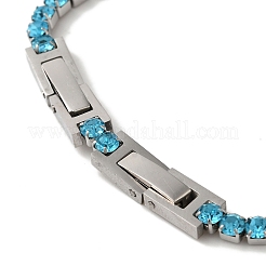 304 Stainless Steel Rhinestone Cup Chain Bracelets&nbsp;BJEW-S002-01G