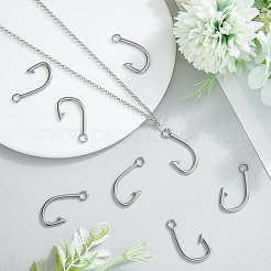 16Pcs 201 Stainless Steel Hook Clasps&nbsp;STAS-DC0010-65