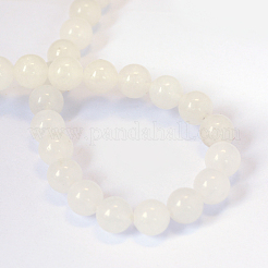Natural White Jade Round Bead Strands&nbsp;X-G-E334-8mm-13