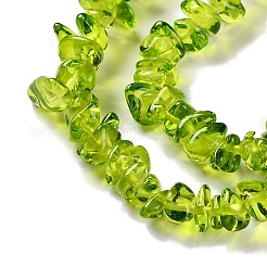 Spray Painted Transparent Glass Beads Strands&nbsp;X-GLAA-P060-01A-11