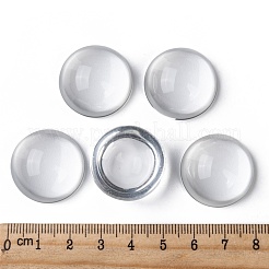 Transparent Half Round Glass Cabochons&nbsp;X-GGLA-R027-25mm