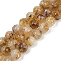 Heated Natural Citrine Beads Strands&nbsp;G-U026-A04-10mm
