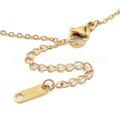 304 Stainless Steel & ABS Imitation Pearl Round Ball Pendant Necklaces&nbsp;NJEW-N055-07G