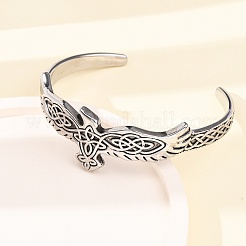 Viking 316 Surgical Stainless Steel Cuff Bangles&nbsp;BJEW-C142-15AS