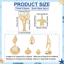 18Pcs 9 Styles Alloy Pendants&nbsp;TIBEP-ME0001-08