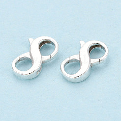 925 Sterling Silver Double Opening Lobster Claw Clasps&nbsp;STER-T008-73S-02
