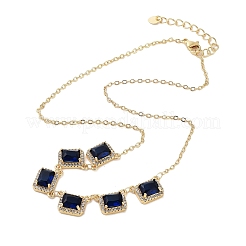 Rack Plating Brass Micro Pave Cubic Zirconia Necklaces&nbsp;NJEW-M215-03G-01