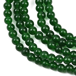 Dyed Natural White Jade Imitation Malaysia Jade Beads Strands&nbsp;G-C270-B01-4mm