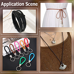 10M Flat Braided Imitation Leather Cords&nbsp;LC-CL0001-04C