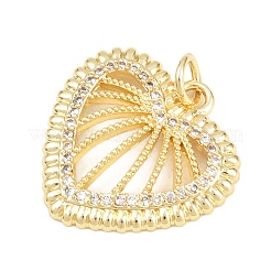 Brass Micro Pave Cubic Zirconia Pendants&nbsp;KK-F938-30G-02