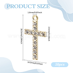 50Pcs Alloy Rhinestone Pendants&nbsp;FIND-ME0002-13G