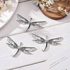 Dragonfly Alloy Pendant Rhinestone Settings&nbsp;PALLOY-A11-3641-AS-FF