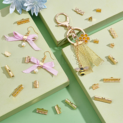 Brass Ribbon Ends&nbsp;KK-PH0003-96