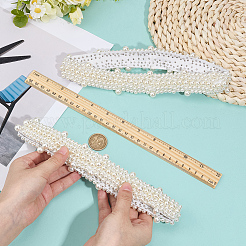 1Pc Round Imitation Pearl Beaded Elastic Hat Bands for DIY Straw Hat Accessories&nbsp;AJEW-MA0001-13
