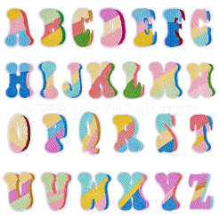 52Pcs 2 Sets Letter A~Z Embroider Thread Cloth on/Sew On Patches&nbsp;PATC-TA0001-40