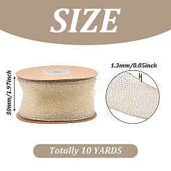 10 Yards Sparkle Polyester Glitter Ribbon&nbsp;OCOR-TAC0034-02A